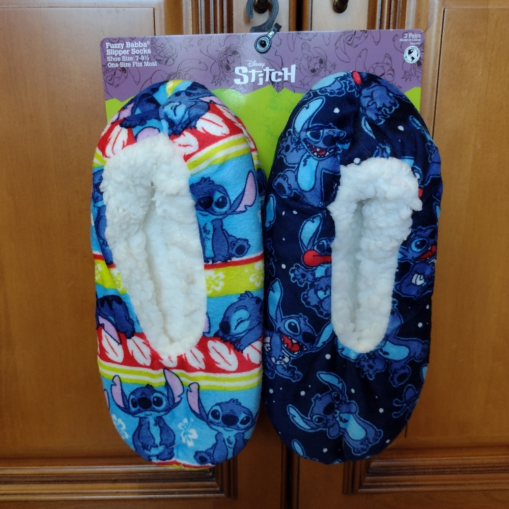Disney Lilo & Stich slippers 2 pack BNWT